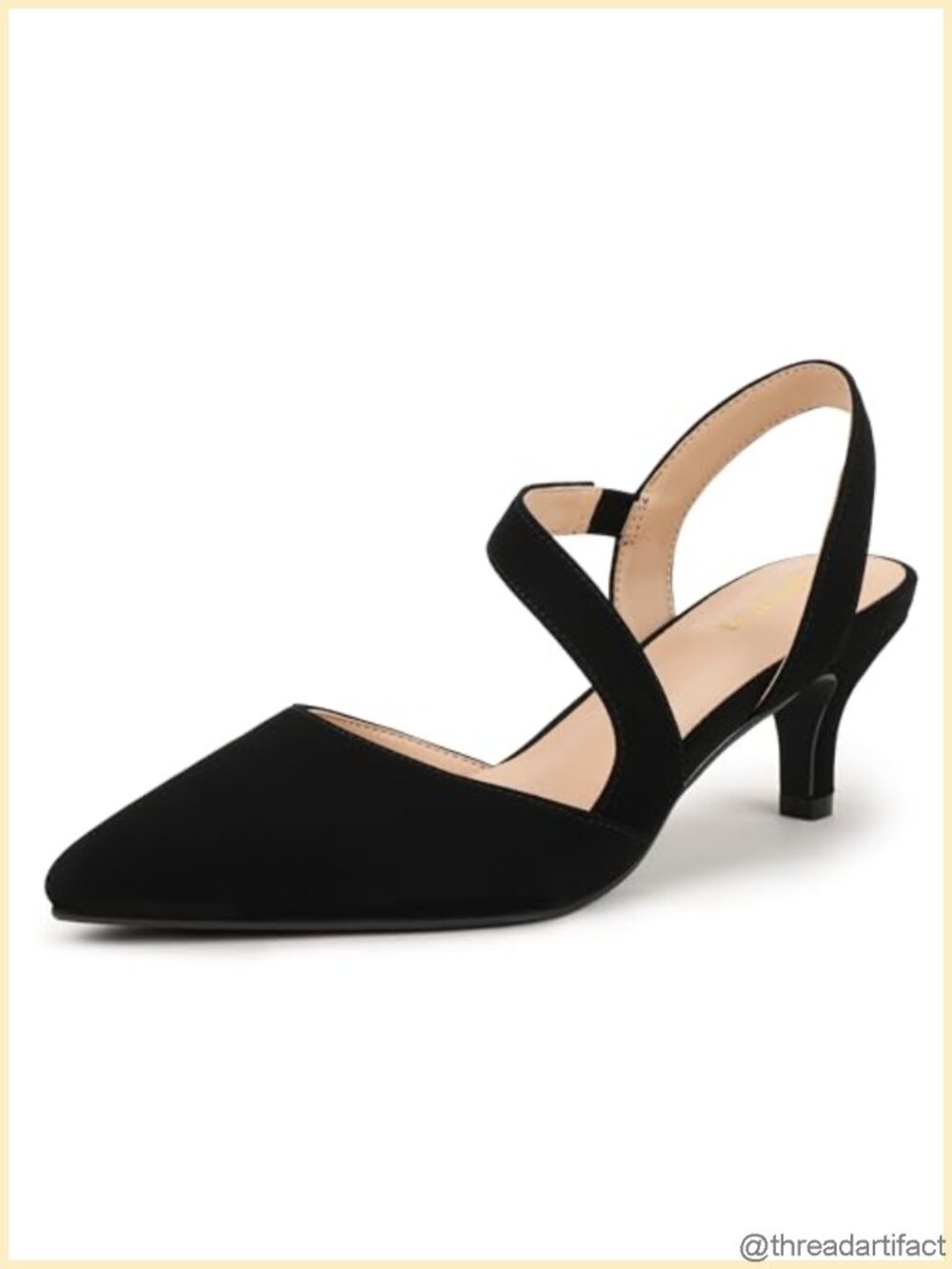 Kitten Heel Slingback Pumps Closed Toe Pointed Toe Dress Shoes